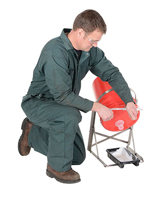 choice of steel or stainless steel pail tippers makes pouring contents from a 5-gallon steel or plastic pail safer and more convenient