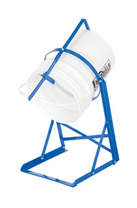 steel pail tipper blue finish